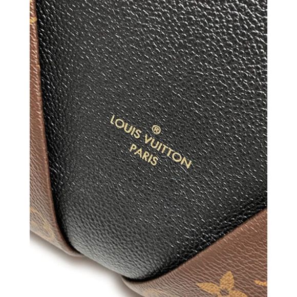 Louis Vuitton V Tote MM Monogram Shoulder Bag Black - Picture 6 of 9